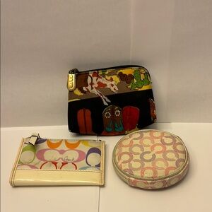 Coach Multicolor Wallet and Coin Purses Set and Nicole Miller.